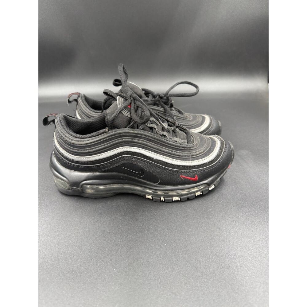 Nike Air Max 97 Black Red White Bred Sneakers Shoes Youth 4.5